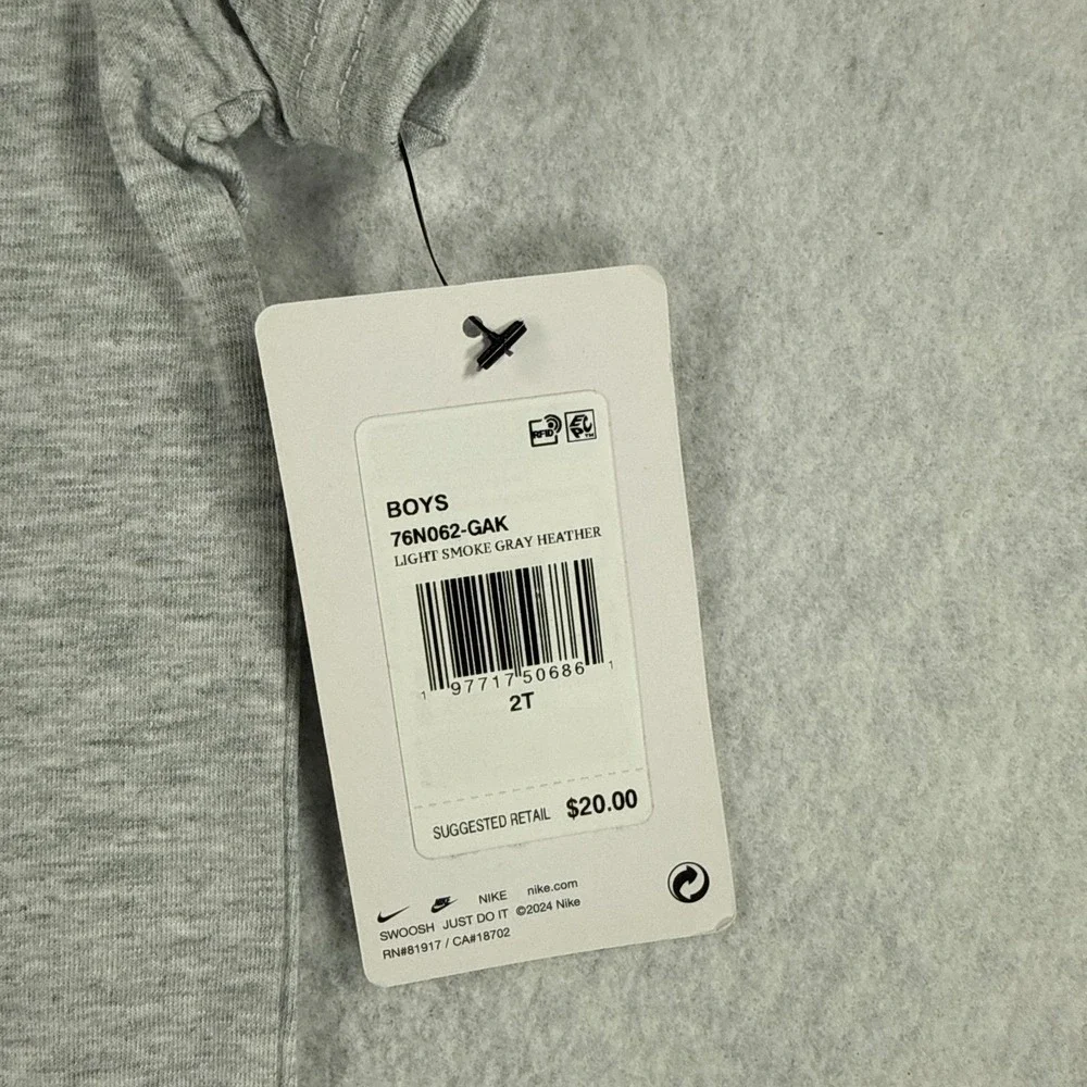 Nike Toddler Boys 2T Gray BMX Bike Mountain Logo Graphic T Shirt NWT